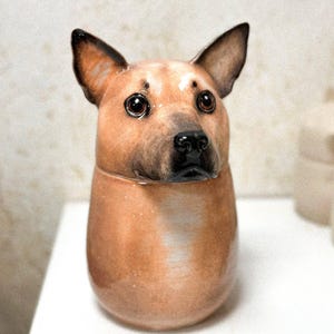 Personalized Cookie Jar with Lid | Dog and Cat Pottery Canister | Custom Portrait Pet Food Container | Cat Treats Storage Canister
