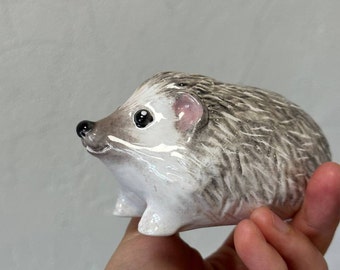 Custom Hedgehog Urn: Personalized Pet Portrait Pottery