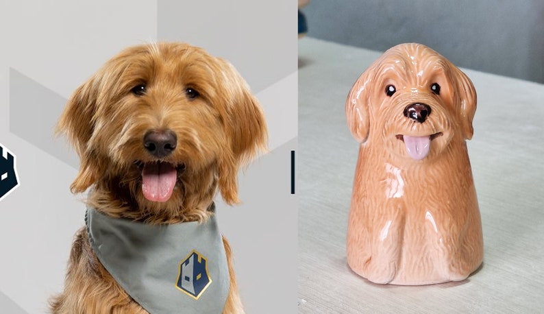 Custom Pet Portrait, Personalized Pets Painting, Ceramic Portrait from Photo Figurine, Art Cat Sculpture, Dog Mom Lover Gift, Pet Loss Gift image 6