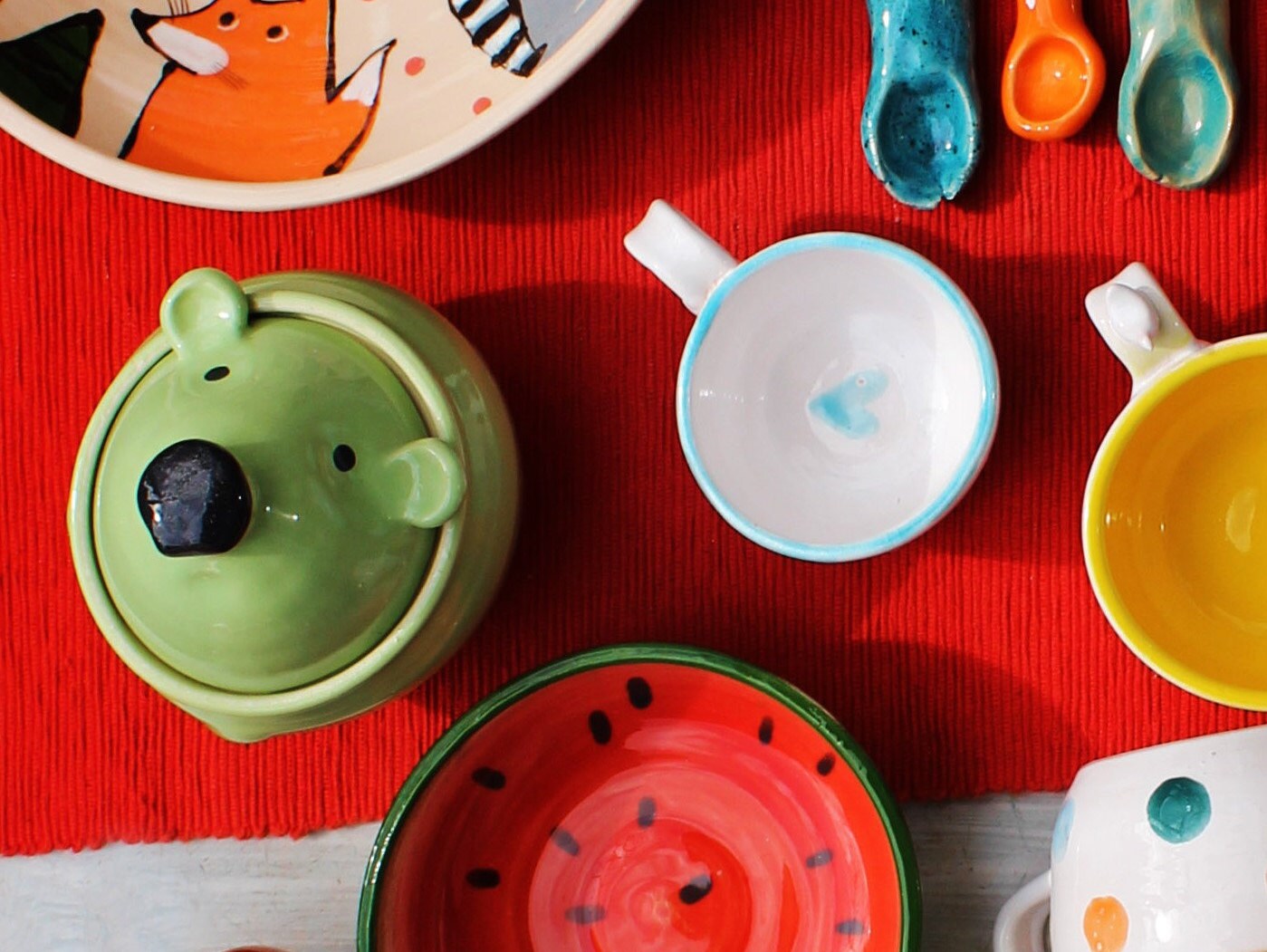 Polar Bear Food Storage Ceramic Honey Pot White Black Pottery Etsy