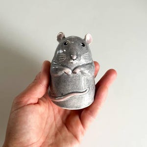 Custom Rat Urn: Handmade Pottery Portrait, Loss Gift