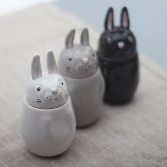 4 Pcs Easter Glass Jar With Cap Bunny Rabbit Egg Shape Clear