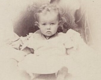 Originele jaren 1860 Sweet Little Baby CDV Foto - Carte de Visite Antieke Vintage Victoriaanse Edwardian