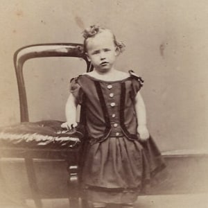 1860s Portrait of a Little Boy in a Dress CDV Photo - Carte de Visite Antique Vintage Victorian Edwardian Edinburgh Scotland