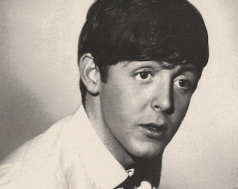 Original 1960s Paul McCartney The Beatles Advertising Postcard