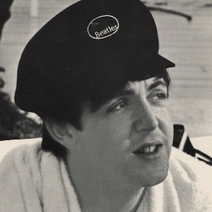 Originele Paul McCartney The Beatles-reclamekaart uit de jaren 60 Help film