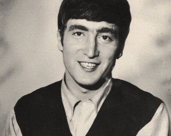 Cartolina pubblicitaria originale dei Beatles di John Lennon degli anni '60