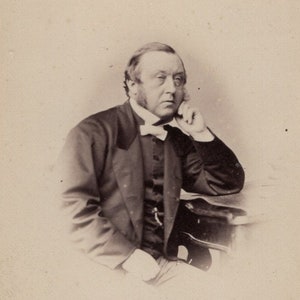 1870 Portrait of a ID'd Man Reverend J. Farrow CDV Photo - Carte de visite Antique vintage victorien édouardien Harrogate