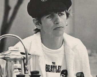 Cartolina pubblicitaria originale degli anni '60 di Ringo Starr dei Beatles, film Help