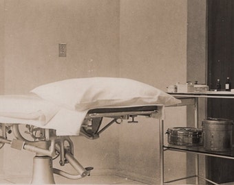 Original 1910s Creepy Hospital Surgery Antique Real Photo Postcard - Vintage Victorian Edwardian Medical Equipment Post Mortem