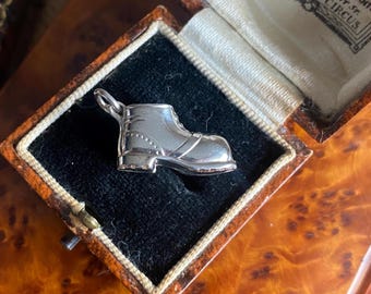 Oryginalny wisiorek z zawieszką Lucky Boot z lat 70. ze srebra próby 925 w stylu vintage