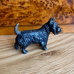 Charming Original 1910s Scottish Terrier Dog Cold Painted Austrian Vienna Bronze Figure Scotty