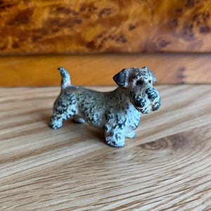 Charming Original 1900s Sealyham Terrier Dog Cold Painted Austrian Vienna Bronze Figure