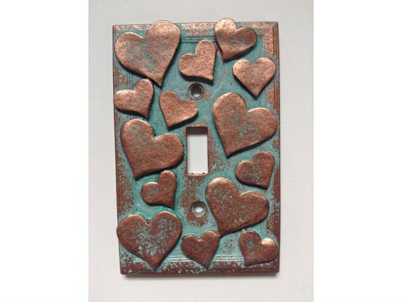 Keys Steampunk Copper//Patina Light Switch Cover Custom