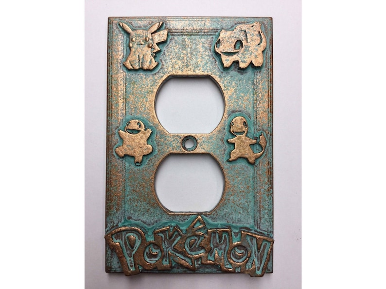 Keys Steampunk Copper//Patina Light Switch Cover Custom