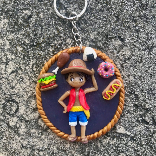 Porte-clé One Piece Luffy Fimo