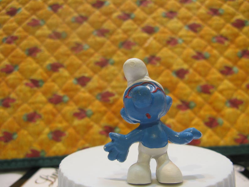 Vintage 1982 Super Schlumpf Smurf! Posable Action Figure Made In West Germany