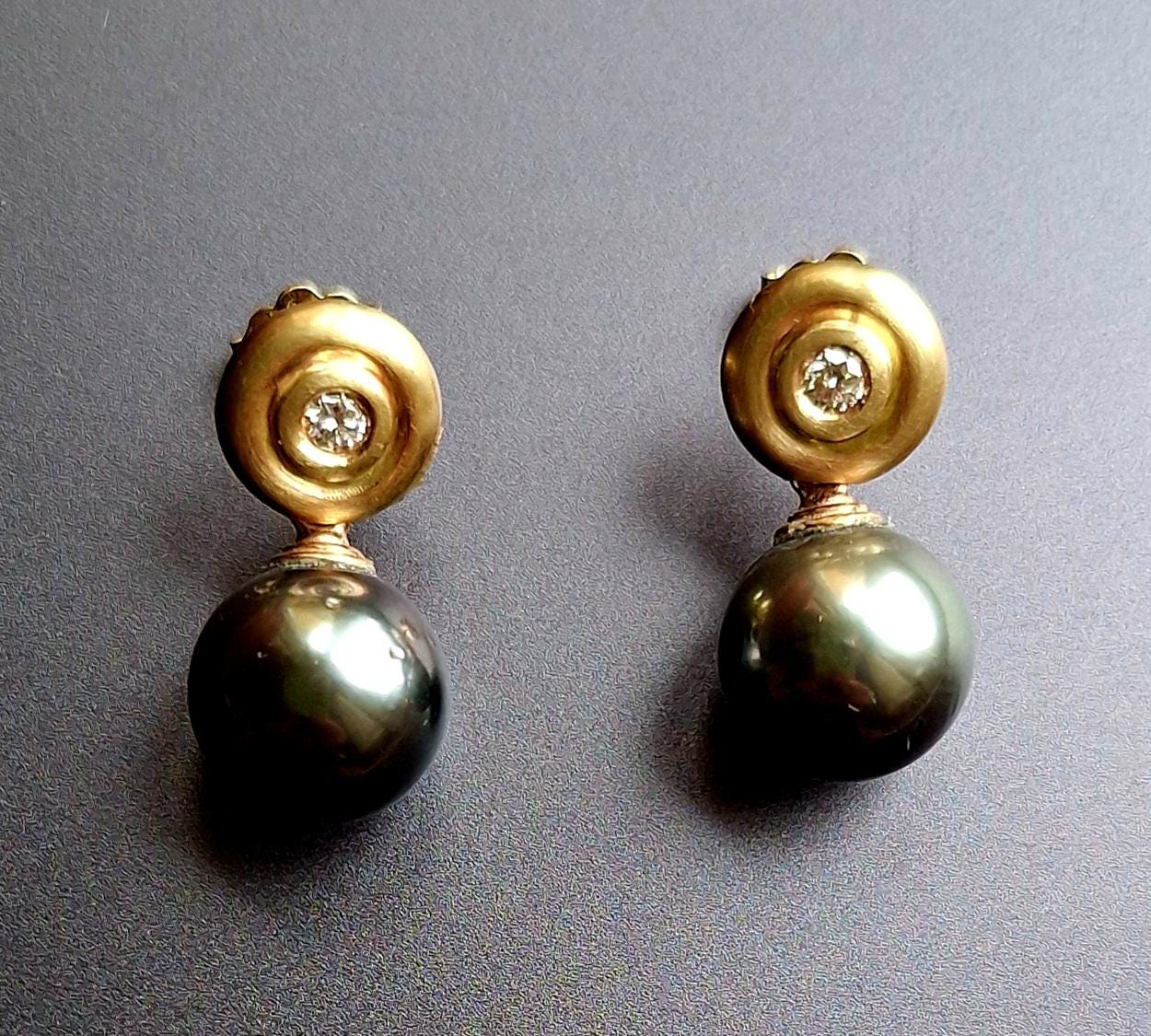 6mm Süßwasser Kultivierte Perle Knöpfe Ohrstecker Massiv 9ct Gold