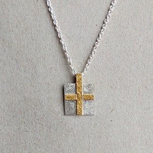 Silver pendant with cross