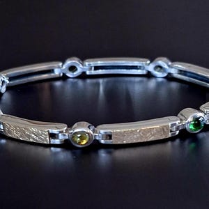 tourmaline bracelet made of silver and gold