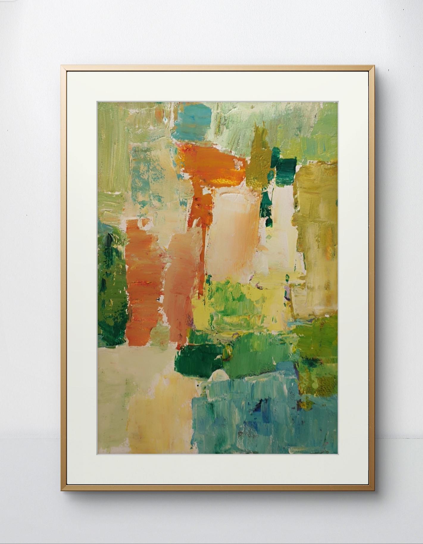 抽象画 風景 アクリル画 抽象的な風景アクリル画 - Etsy 日本