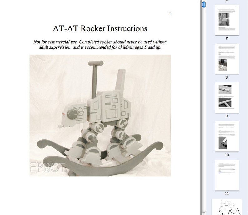 AT-AT Rocker Template Digital Download image 5