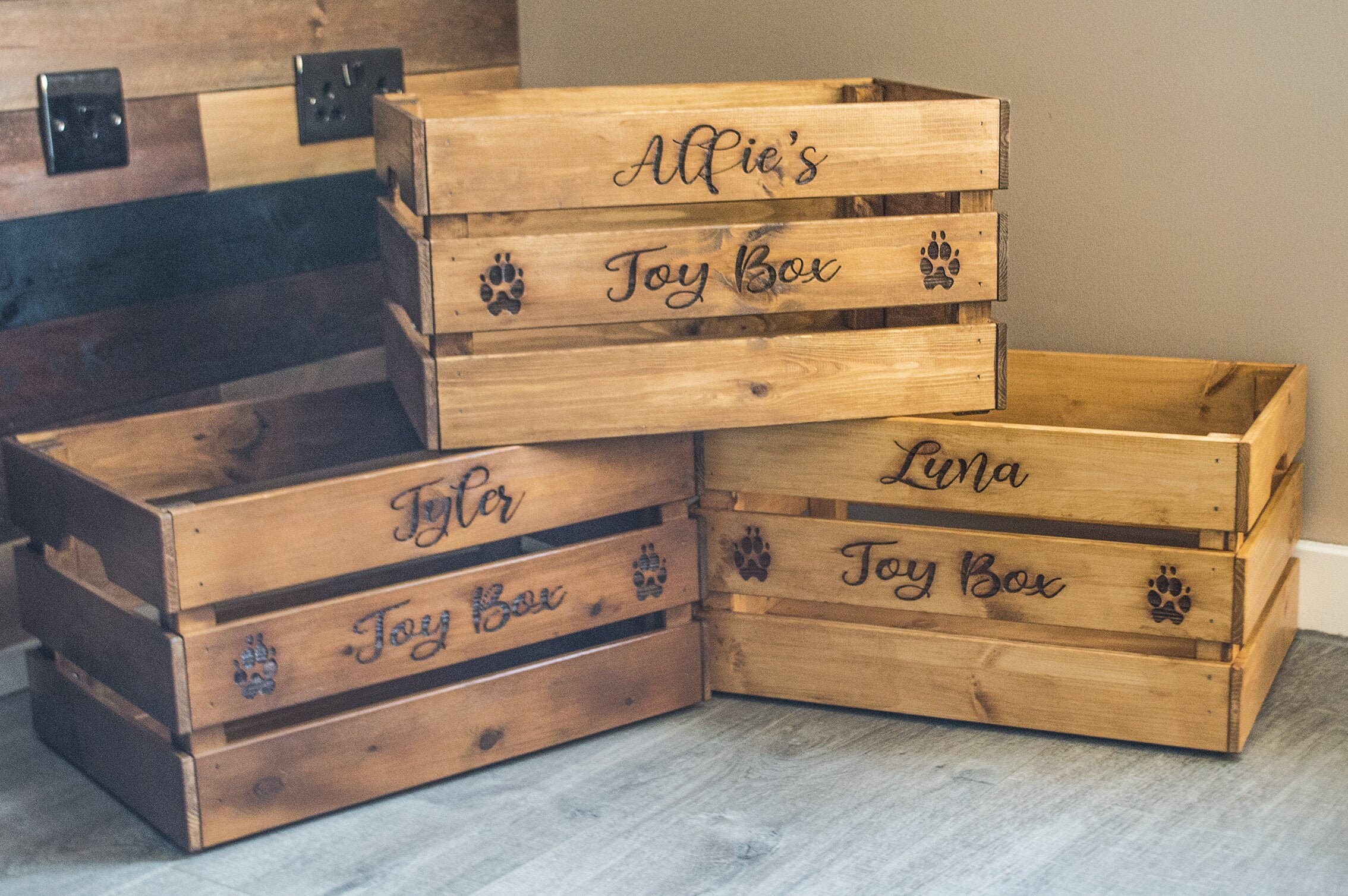 Large Dog Toy Box Dog Toy Storage Custom Made Personalise Etsy UK