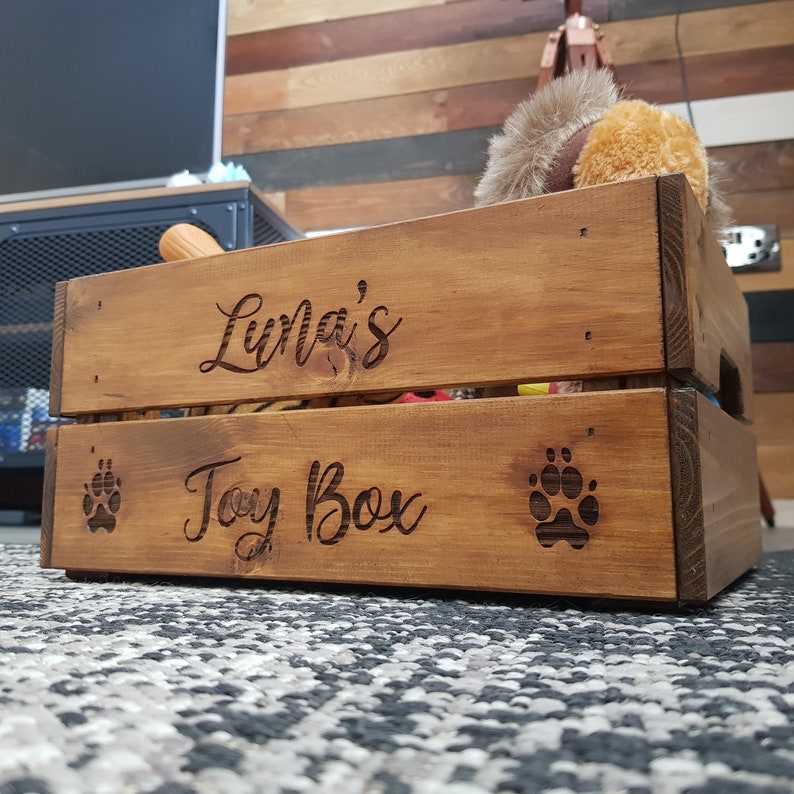 Large Dog Toy Box Dog Toy Storage Custom Made Personalise Etsy UK