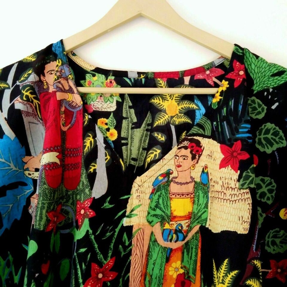 Frida Floral Midi Kaftan Dress On Back Order 2-4 weeks