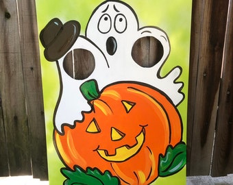 Halloween Party Halloween Photo Prop Halloween Face In Hole | Etsy