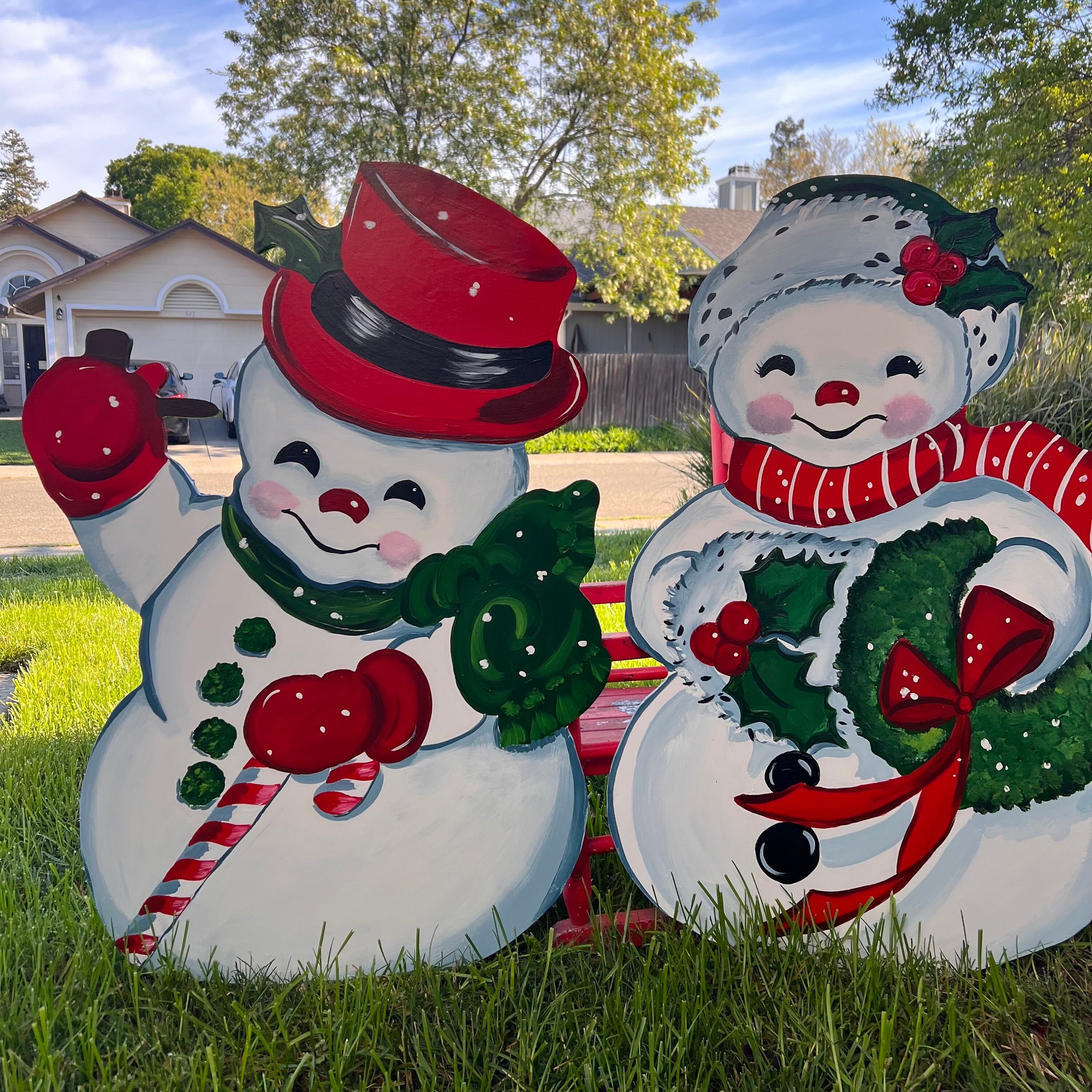 Vintage Snowman - Vintage Christmas- Vintage Look Snowman