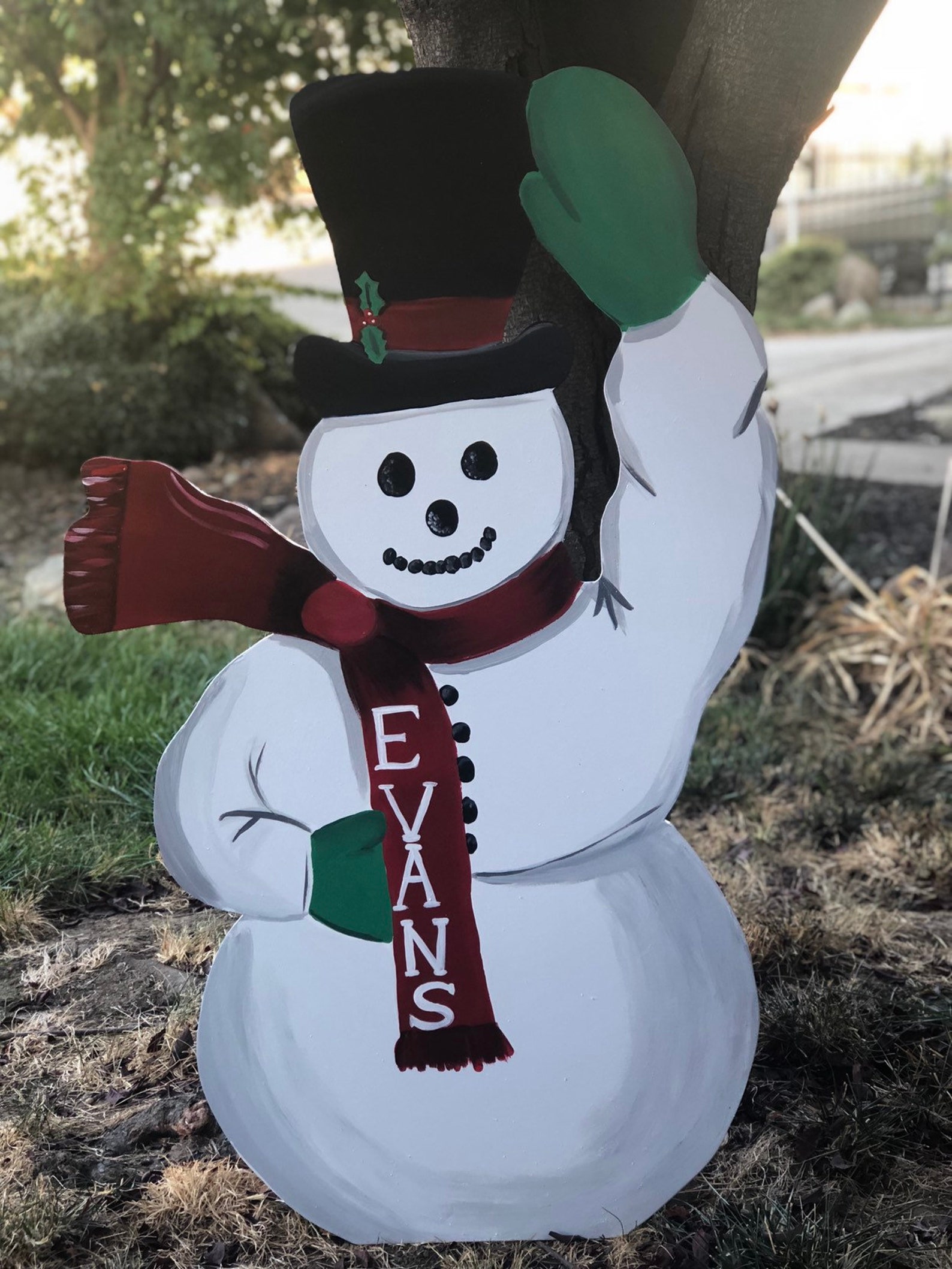 Snowman Wood Cutout Outdoor Snowman Snowman Yard Art | Etsy