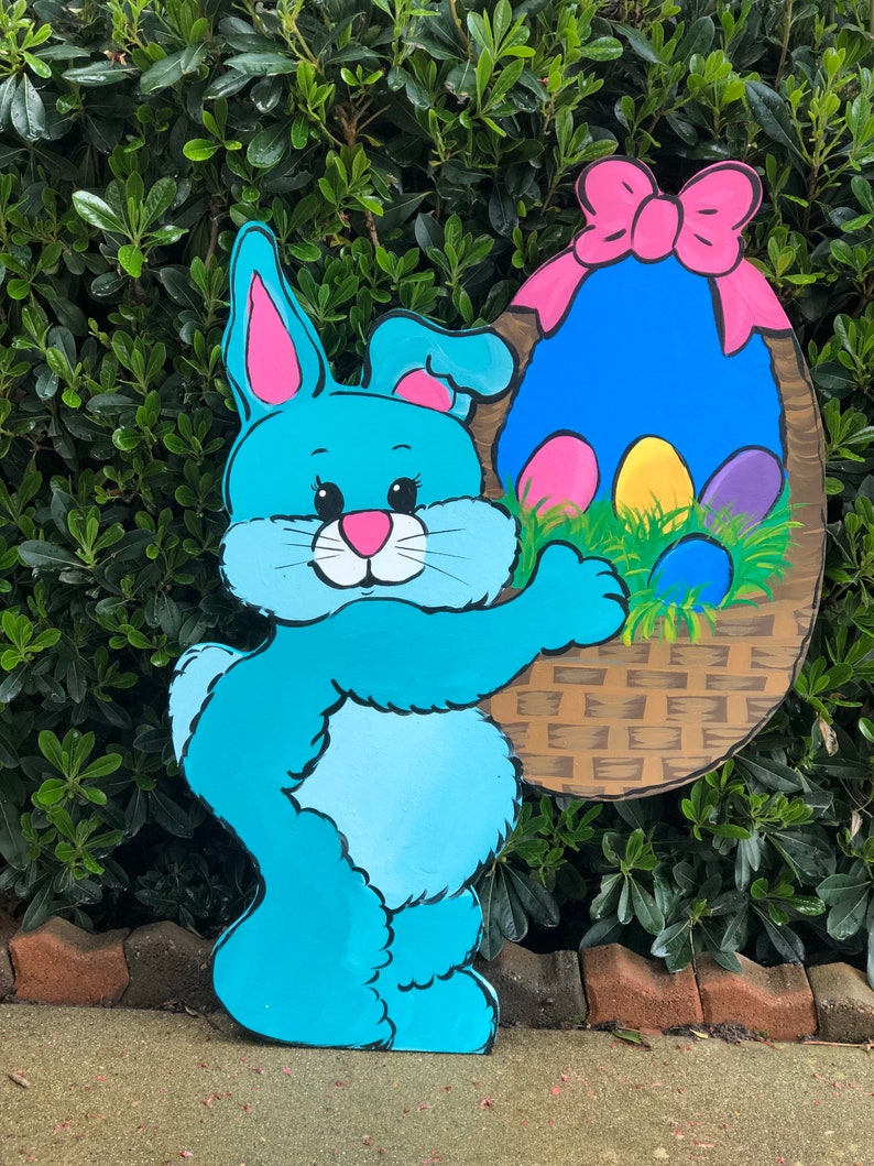 Easter Yard Arteaster Yard Decor Easter Bunny Outdoor Etsy