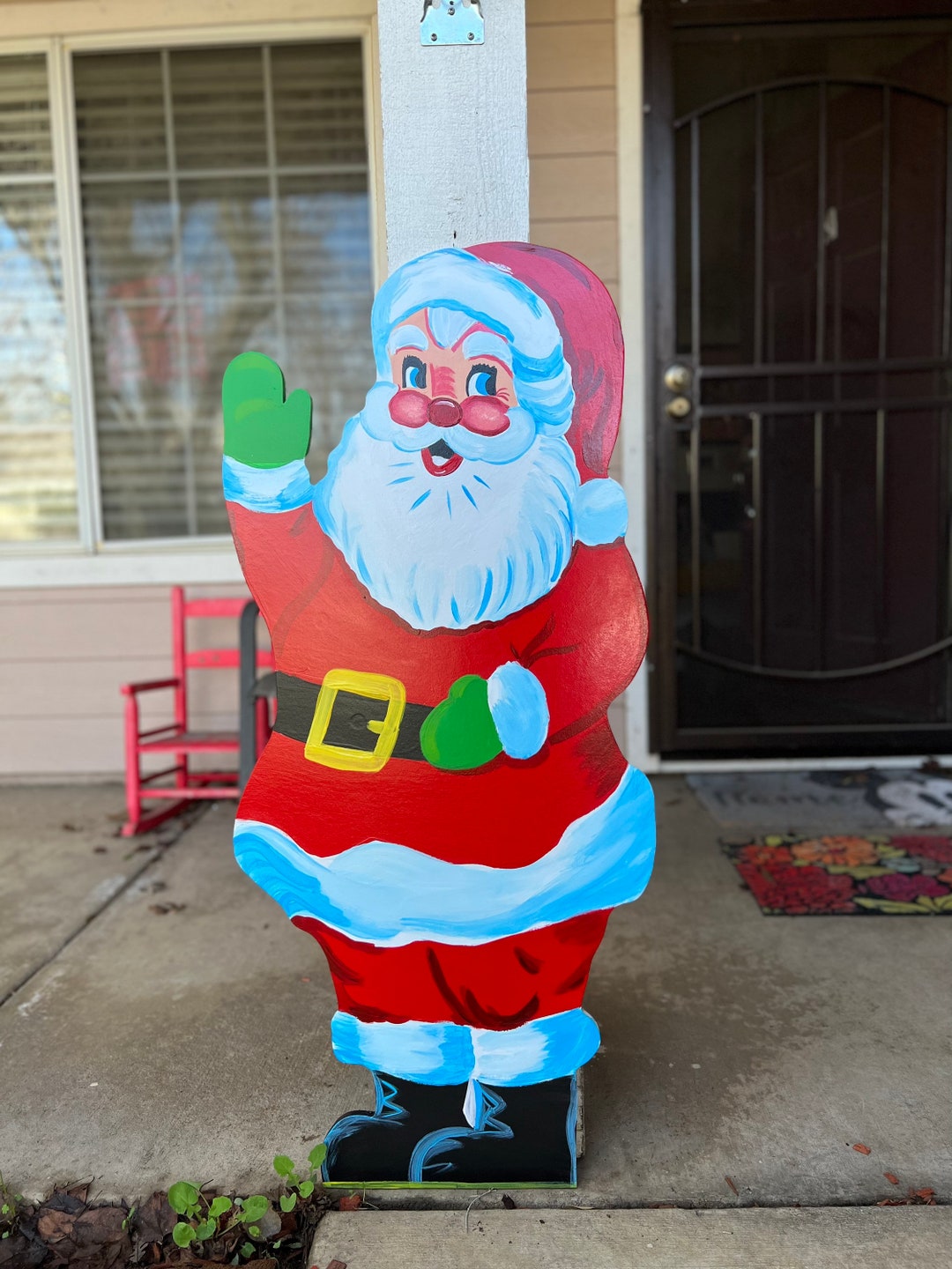 Santa Claus Sign Vintage Christmas Old Fashioned Look - Etsy