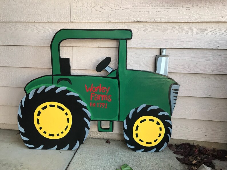 Red Tractor Tractor Yard DecorHarvest Fall Decor Plywood Etsy