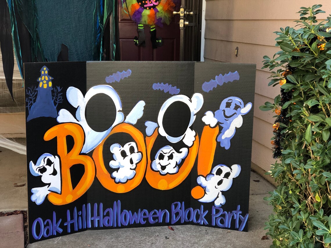 Halloween Party Halloween Photo Prop Halloween Face In Hole | Etsy