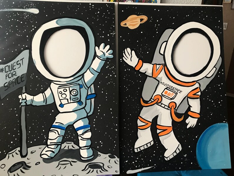 Astronaut Party Astronaut Photo Op Intergalactic Deco Astronaut Face In Hole Astronaut Photo 