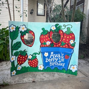 Strawberry Party- Berry 1st Birthday- Berry Party- Berry birthday- strawberry decorations- Strawberry photo op- Strawberry sign- Strawberry