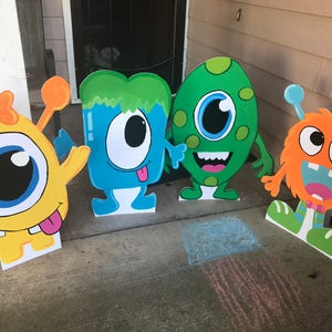 Monster Party- Monster Birthday- halloween Decor- Monster Cutouts- Monster Party Prop- Monster Decorations- halloween party- Monster Supply