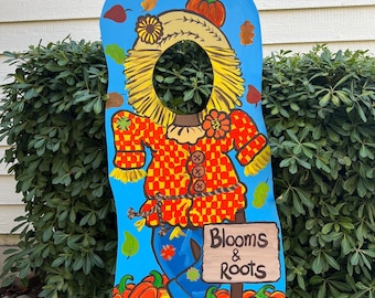 Wooden Scarecrow Cutout – Fall Pumpkin Patch Photo Op Yard Decor