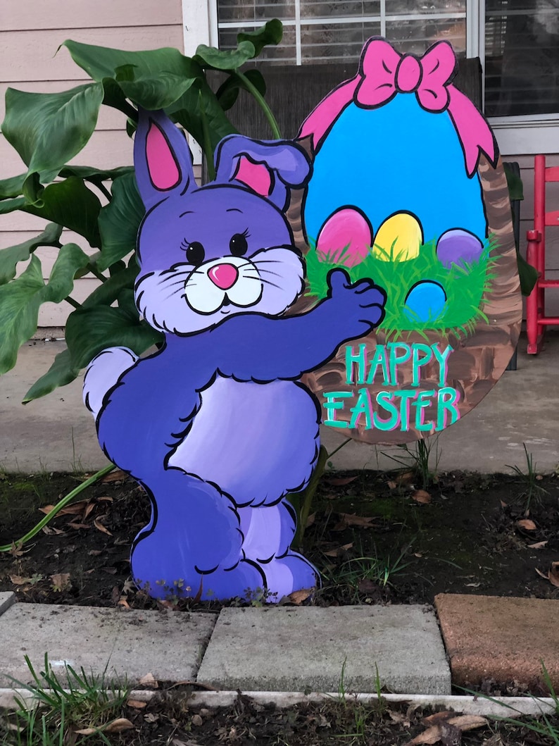 Easter Yard Arteaster Yard Decor Easter Bunny Outdoor Etsy