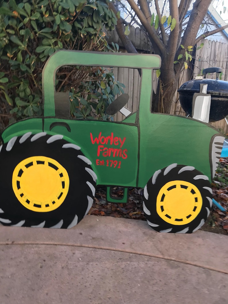 Red Tractor Tractor Yard DecorHarvest Fall Decor Plywood Etsy