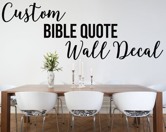 Religious Wall Decal - Custom Wall Decal - Christian Wall Decal - Custom Bible Quote - Bible Quote Decal - Custom Decal - Custom Wall Quotes