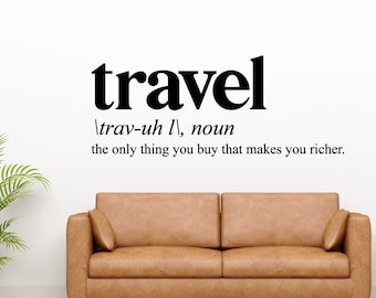 Travel Wall Decal - Rustic Home Decor - Adventure Vinyl Lettering