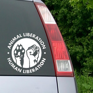 Animal Rights Decal, Animal Liberation, Vegan, Vegetarian, Meat Is Murder, Herbivore, Yeti Decal, Decal, Sticker, Laptop Decal, Car Decal,