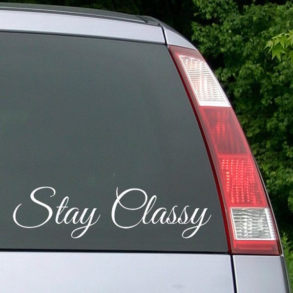 Stay Classy Decal, Classy Decal, Stay Classy Sticker, Stay Classy, Car Decal, Vinyl Decal, Ron Burgundy, Yeti Decal, Truck Decal, Custom