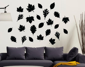 Leaves Wall Decals, Thanksgiving Wall Decal, Thanksgiving, Leaves, Home Decor, Fall, Autumn, Party, Give Thanks, Thankful, Living Room,