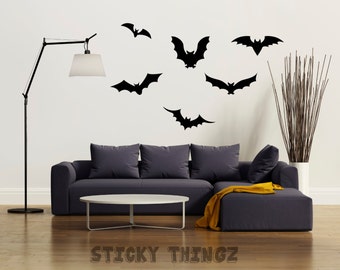 HALLOWEEN BATS SET OF 25 October Quote Vinyl Wall Decal Decor Art Ghouls Witch