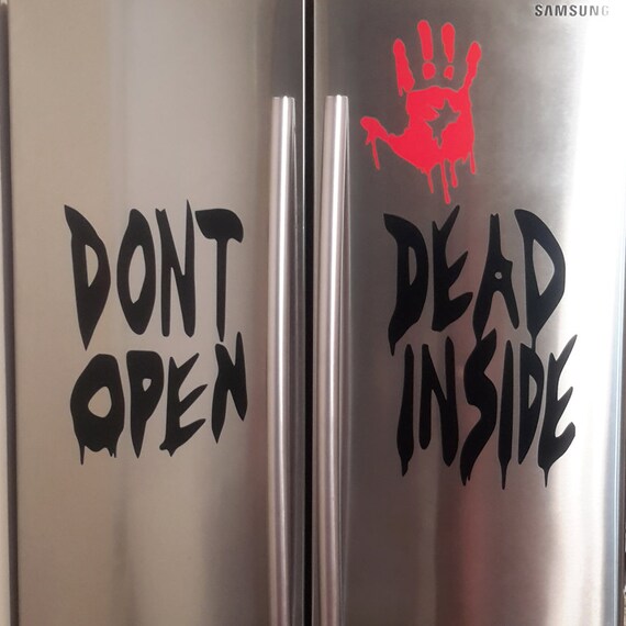 Don T Open Dead Inside Halloween Decal Walking Dead Etsy
