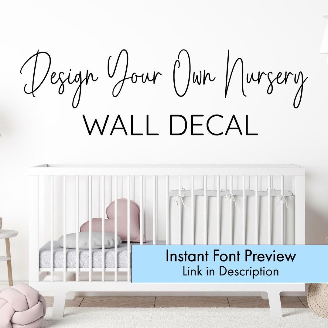 Custom Nursery Wall Decal - Personalized Baby Name or Quote - Removable ...